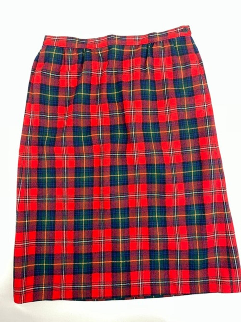 Pendleton Vintage Authentic Body Tartan Pure Virgin Wool Plaid Skirt USA 16